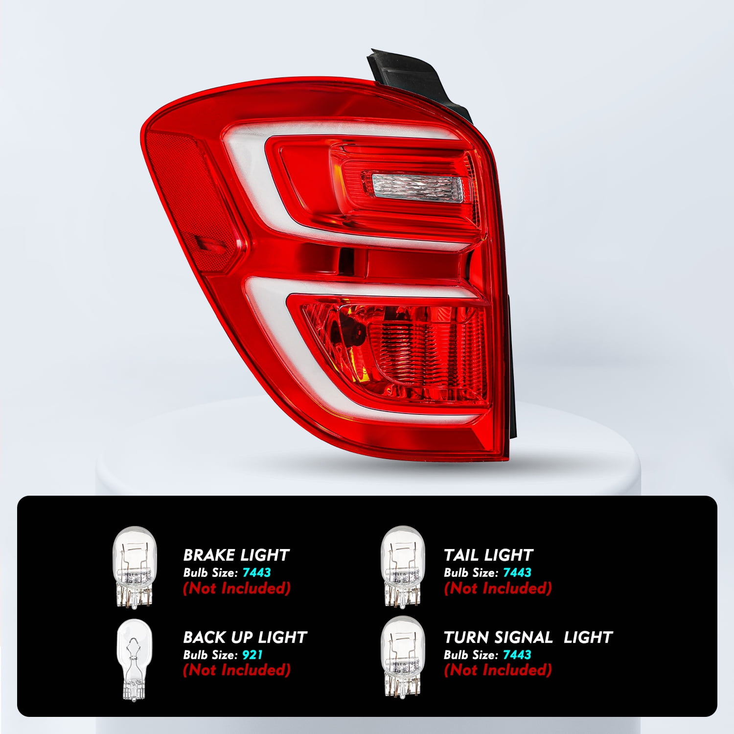 Fit 2016-2017 Chevy Equinox Brake Lamp Left Driver Side Tail Light