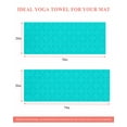 thumbnail image 6 of Turquoise Plaid Yoga Towel for Hot Yoga Non Slip, Geometric Leaf Diamond Morocco Abstract Yoga Mat Towel Absorbent Yoga Sweat Towels Microfiber Hot Yoga Blanket for Bikram Pilates 26"x74", 6 of 7