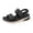 Black, variant on Women's Orthopedic Platform Sandals, Double Strap Backstrap Walking Shoes, Arch Support Cushioned Summer Outdoor Slides Black