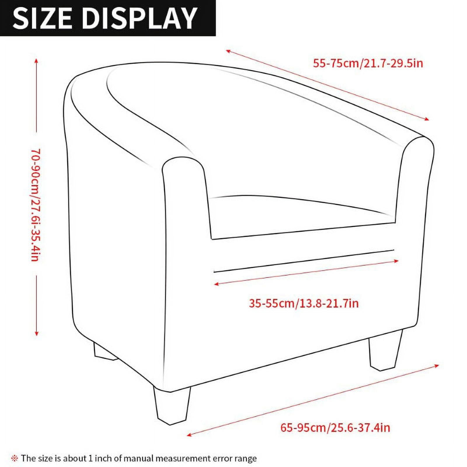 Namzi Club Chair Slipcover, Tub Chair Cover, Stretch Armchair Covers, Sofa Cover Furniture Protector for Living Room 25.59-35.43inch (Dark Green)