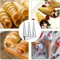 thumbnail image 3 of 20Pcs Large Conical Cream Horn Molds, Non-stick Cream Horn Molds Stainless Steel, 5 inch Large Size Cannoli Tubes Kit Pack of Baking Cones Pastry Roll Horn Croissant Mold With brush, 3 of 7