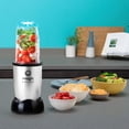 thumbnail image 3 of M.B Magic Bullet Essential Personal Blender, Silver - 250W Motor with Tall Cup, stainless steel cross blade and 1 to-go lid, 3 of 5
