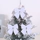 thumbnail image 4 of Paquete de 3 lazos de terciopelo para la punta del árbol de Navidad, decoraciones navideñas en blanco, rojo, amarillo, verde y rosa | Lazos para envolver regalos navideños en interiores y, 4 of 7