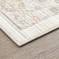 thumbnail image 4 of Crestwood Traditional Oriental 8x10 Cream and Aqua Polyester Indoor Area Rug, 7'10'' x 9'4'', 4 of 6