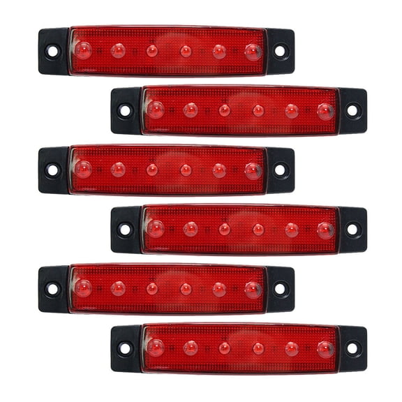 FOMIYES Waterproof Red ABS Boat Stern Lights for Safe Night Navigation 6Pcs