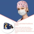thumbnail image 2 of Gourd Caps Nurse Durability Pure Color Button Professional Room No Patterns Nurse Assorted Colors Tie Back Work Uniform Operating Hats L09, 2 of 6