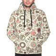 thumbnail image 4 of KLL Squirrel In The Forest Print Mens Hoodie Long Sleeve Casual Pullover Hooded Sweatshirt Fashion Drawstring Hoodies with Pocket-Medium, 4 of 6