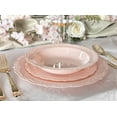thumbnail image 3 of " OCCASIONS " 120 Plates Pack,(60 Guests) Vintage Wedding Party Disposable Plastic Plates Set -60 x 10'' Dinner + 60 x 7.5'' Salad / Dessert (Verona Blush / Antique Rose), 3 of 7