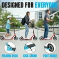thumbnail image 4 of Madd Gear Metro 250- Black/Red Folding Commuter Scooter with Adjustable Bar, 4 of 7