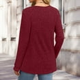 thumbnail image 4 of gakvbuo Fall Sweaters for Women Women Long Sleeve Henley Tops Pullover with Buttons Down Knitted Sweaters Fall Tunic Blouse Warm Pullover Sweater, 4 of 7