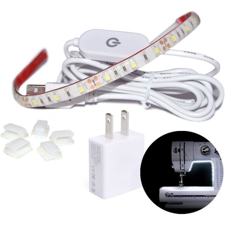 Adhesive Tape LED Light Strip Kit for Sewing Machine with Touch Dimmer USB  Power