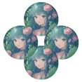 thumbnail image 5 of WOBOGO Anime Cactus Lass Round Placemats Set of 6 Heat Resistant Washable Kitchen Table Decorations 15.4in, 5 of 7