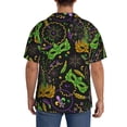 thumbnail image 7 of Goofa Carnival Mardi Gras3 Printed Men's Casual Short-sleeved Shirt,Lightweight Breathable Button-down,Summer Casual men's top,Versatile Fashion shirt-Small, 7 of 7