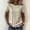 *Beige, variant on ClodeEU Women's Striped Round Neck Short Sleeve Blouse,Casual Summer Linen Blend Tee Army Green,Women's Plus L