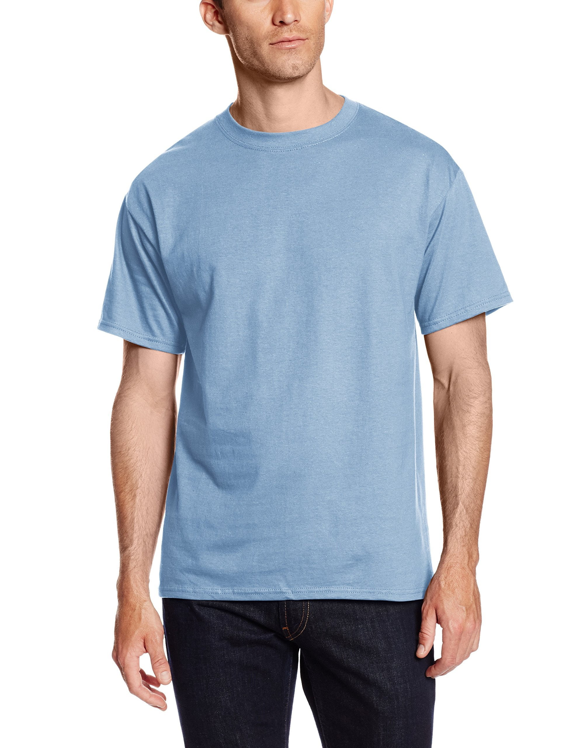 Hanes Men's Heavyweight Short Sleeve T-Shirt - 5.2 Oz ComfortSoft Cotton, Ash, Size 2XL