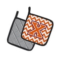 thumbnail image 2 of Carolines Treasures CJ1062-XPTHD Letter X Chevron Orange and Regalia Pair of Pot Holders, 7.5HX7.5W, multicolor, 2 of 2