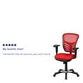 thumbnail image 5 of Flash Furniture Nicholas Mid-Back Red Mesh Multifunction Executive Swivel Ergonomic Office Chair with Adjustable Arms, 5 of 13