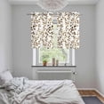 thumbnail image 6 of 2 Panels Kitchen Tier Curtains 39 Inch Length, Gray Eucalyptus Leaves Grommets Window Treatment Curtain, Summer Botanical Watercolor Retro Thermal Curtains Drapes for Living Room/Bathroom, 6 of 9