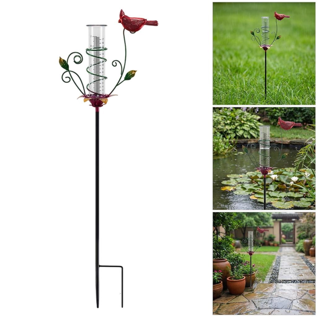 Giaone Durability Outdoor Rain Gauges Decorative Rain Gauges With Clear Scale for Rainfalls In Gardens and Farms