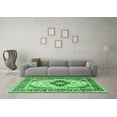 thumbnail image 3 of Ahgly Company Indoor Round Medallion Emerald Green Traditional Area Rugs, 4' Round, 3 of 4