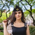 thumbnail image 2 of Gorra de soldado ruso para fiestas temáticas, cosplay y eventos. Gorra de tela portátil con forma de barco. Gorra de soldado decorativa para disfraz de capitán., 2 of 8