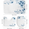 thumbnail image 3 of Shower Sets for Bathroom, Tan Leaf Damask Pattern Printed on Bathroom Shower Curtain Sets with Rugs, Designed for Farmhouse Boho Contemporary Bathrooms, 72 x 72 inches, 3 of 8