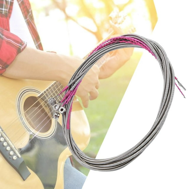 Gupbes Strings, Nickel Copper Alloy Automatic Red Velvet Winding String Electric Guitar Strings, For Professionals Bass