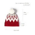 thumbnail image 3 of Herrnalise Winter Hats For Men And Women Hair Ball Striped Woolen Hat Women's Eavesless Flanging Autumn And Winter Outdoor Warmth Thick Knitted Hat, 3 of 5