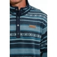 thumbnail image 2 of Cinch Men's Blue Striped Polar Fleece Pullover MWK1514021, 2 of 4