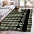 thumbnail image 3 of 2.7x5 Area Rugs, Sage Green Black Plaid Non-Skid Rubber Backing Large Rectangle Rugs - Living Room Bedroom Home Office, Vintage Star Buffalo Check Rustic Indoor Floor Mat Carpets Washable Rug, 3 of 9