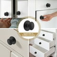 thumbnail image 5 of Wekvgz 15pcs Drawer Knob Set Stainless Steel Non drill Self Adhesive Cabinet Knobs Easy Installation Kitchen Hardware Brushed Nickel Cabinet Knobs for Wardrobe Drawer Dresser (Black), 5 of 12