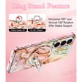 thumbnail image 4 of CASEFIV Compatible with Magnetic for Samsung Galaxy S26 Case with Invisible Ring Stand,Rugged Slim Shockproof Marble Pattern Design Case for Women Men Girls,Rose Gold Marble, 4 of 8