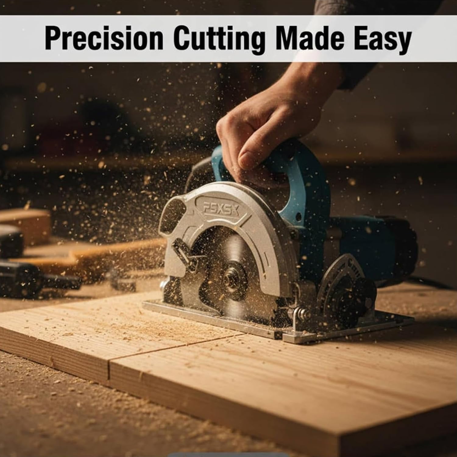 CLIQKWEN Stainless Steel Positioning Calipers & Cutting Guide – Precise Measurements, Adjustable Rail for Circular Saws, Easy Wood Cutting