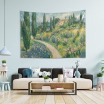 Yayeee Tapestry Wall Hanging for Bedroom 80" x 60" Living Room Home Wall Art Decor, Art Garden Scene