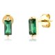 thumbnail image 1 of CCFJOYAS, pendientes de aro pequeños de circón de color verde para mujer, pendientes de aro de oro verde de Plata de Ley 925, joyería nueva llegada 2022 Tan Jianjun unisex, 1 of 2