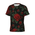 thumbnail image 3 of Rocae Roses for Men's Moisture-Wicking Crew Tee - T-Shirt for Sports, Outdoor Activities, and Casual WearSmall, 3 of 9