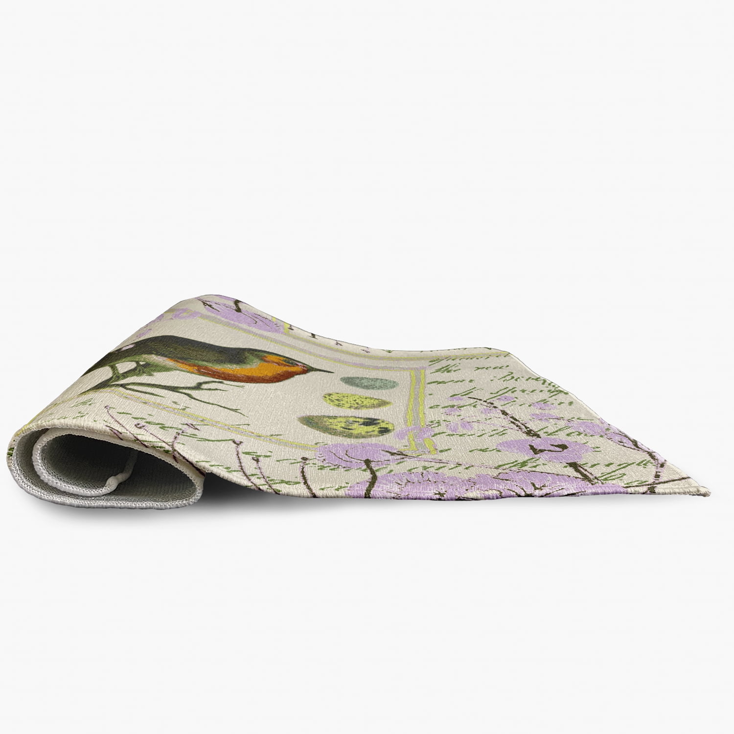 Simply Daisy 3' x 5' Lilac Singing Bird Spring Chenille Indoor/Outdoor Rug
