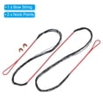 thumbnail image 3 of Reemplazo de cuerda de arco, cuerda recurva de 14 hilos con punto de nock para arco recurvo AMO 50", Rojo-Negro, 3 of 6