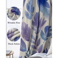 thumbnail image 3 of Purple Leaves Blackout Curtains for Bedroom Living Room Darkening Curtains 63 Inches Long Spring Plants Rustic Vintage Botanical Window Curtain 2 Panels Set Window Treatment Grommet Drapes 42"x63", 3 of 9