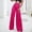 d-70Hot Pink18, variant on Women Fashion Casual Sequined Pants Sparkling Sequins High Waisted Wide Leg Flared Pants Nightclub Wear Fashionable Solid Color Daliy Slacks Trousers