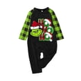 thumbnail image 2 of Conjuntos de pijamas navideños familiares a juego Grinch 2024, pijama de Grinch con parte superior y pantalones de pijama a cuadros, pijama de Grinch para niños y adultos para la familia, 18 Meses, 2 of 4