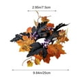 thumbnail image 3 of Btomtd Diameter 25cm Pumpkin Maple Leaf Berry Wreath Candle Holders Thanksgiving Halloween Table Decor with Scented Garland, E, 3 of 9