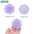 thumbnail image 3 of Uxcell 12-Pack Flores de Gasa 2.76 x 2.76 Pulgadas Flores de Tela para Decoración del Hogar y DIY Lila, 3 of 6