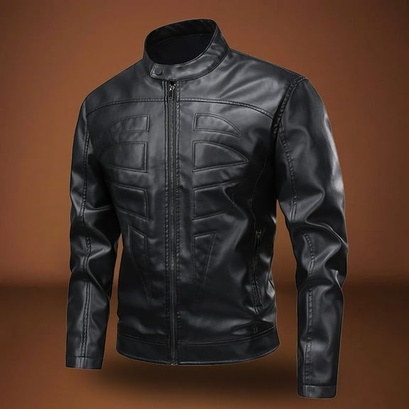 Kakii Leather Jacket Men - Cafe Racer Style Real Lambskin Leather Jackets For Men