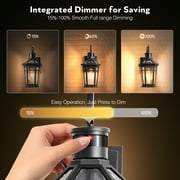 OPAXIS Motion Sensor Outdoor Wall Lights, Black Dusk to Dawn Porch Light Wall Mount, Exterior Lighting Fixtures, Outdoor Wall Sconce Lantern with Adjustable Sensor Range for Garage Patio