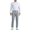 thumbnail image 2 of Pantalones de cuadros INSPIRE CHIC para hombre, corte regular, frente plano, pantalones de negocios de color contrastante, 2 of 6