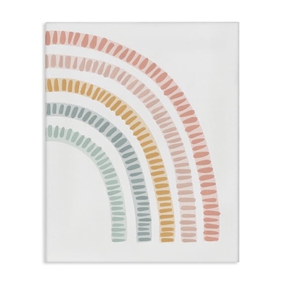 Stupell Industries Minimalist Minimal Patterned Rainbow Canvas Art, 16 x 20, by Lil' Rue