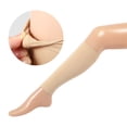thumbnail image 4 of Unique Bargains 2 Pair Compression Sleeve Footless Compression Sleeve for Women Nylon S Beige, 4 of 7