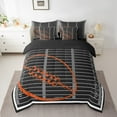 thumbnail image 2 of 7 Piece American Football Bedding Sets Sports Bed in a Bag Rugby Sports Game Comforter Set with Sheets Teen Football Game Themed Bed Set Rugby Field Decor Sheets Queen, 2 of 5