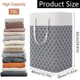 thumbnail image 3 of Lapalife 75L Laundry Basket with Handle, Freestanding Laundry Hamper Collapsible Clothes Toys Storage for Laundry Bathroom Bedroom, 1 Pack, 3 of 8